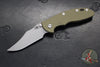 Hinderer XM-18 3.5"- NON FLIPPER- Bowie Edge- Battle Bronze Titanium And Various G-10 Handles- Working Finish Blade