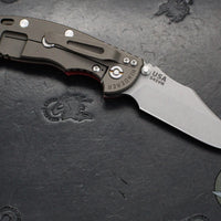 Hinderer XM-18 3.5"- NON FLIPPER- Bowie Edge- Battle Bronze Titanium And Various G-10 Handles- Working Finish Blade