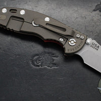 Hinderer XM-18 3.5"- NON FLIPPER- Bowie Edge- Battle Bronze Titanium And Various G-10 Handles- Working Finish Blade