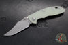 Hinderer XM-18 3.5"- NON FLIPPER- Bowie Edge- Battle Bronze Titanium And Various G-10 Handles- Working Finish Blade