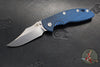 Hinderer XM-18 3.5"- NON FLIPPER- Bowie Edge- Stonewash Blue Ti And Various G-10 Handles- Stonewash Finished S45VN Steel Blade