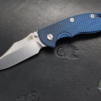 Hinderer XM-18 3.5"- NON FLIPPER- Bowie Edge- Stonewash Blue Ti And Various G-10 Handles- Stonewash Finished S45VN Steel Blade