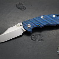 Hinderer XM-18 3.5"- NON FLIPPER- Bowie Edge- Stonewash Blue Ti And BlueBlack G-10- Stonewash Finished S45VN Steel Blade