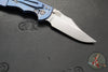 Hinderer XM-18 3.5"- NON FLIPPER- Bowie Edge- Stonewash Blue Ti And BlueBlack G-10- Stonewash Finished S45VN Steel Blade