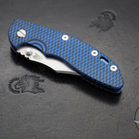 Hinderer XM-18 3.5"- NON FLIPPER- Bowie Edge- Stonewash Blue Ti And BlueBlack G-10- Stonewash Finished S45VN Steel Blade