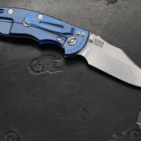 Hinderer XM-18 3.5"- NON FLIPPER- Bowie Edge- Stonewash Blue Ti And Various G-10 Handles- Stonewash Finished S45VN Steel Blade