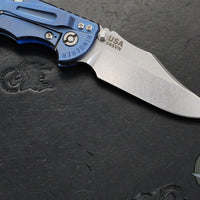 Hinderer XM-18 3.5"- NON FLIPPER- Bowie Edge- Stonewash Blue Ti And Various G-10 Handles- Stonewash Finished S45VN Steel Blade