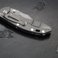 Hinderer XM-18 3.5"- NON FLIPPER- Bowie Edge- Working Finish Ti And Black G-10- Working Finish S45VN Steel Blade