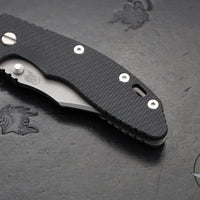 Hinderer XM-18 3.5"- NON FLIPPER- Bowie Edge- Working Finish Ti And Black G-10- Working Finish S45VN Steel Blade