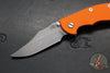 Hinderer XM-18 3.5"- NON FLIPPER- Bowie Edge- Working Finish Ti And Orange G-10- Working Finish S45VN Steel Blade