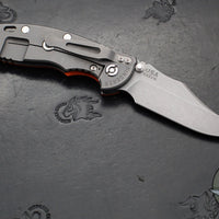 Hinderer XM-18 3.5"- NON FLIPPER- Bowie Edge- Working Finish Ti And Orange G-10- Working Finish S45VN Steel Blade