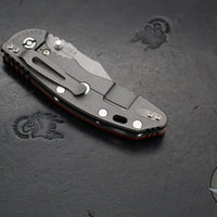 Hinderer XM-18 3.5"- NON FLIPPER- Bowie Edge- Working Finish Ti And Orange G-10- Working Finish S45VN Steel Blade