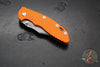 Hinderer XM-18 3.5"- NON FLIPPER- Bowie Edge- Working Finish Ti And Orange G-10- Working Finish S45VN Steel Blade