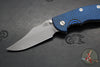 Hinderer XM-18 3.5"- NON FLIPPER- Bowie Edge- Working Finish Ti And BlueBlack G-10- Working Finish S45VN Steel Blade