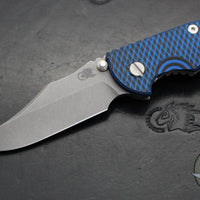 Hinderer XM-18 3.5"- NON FLIPPER- Bowie Edge- Working Finish Ti And BlueBlack G-10- Working Finish S45VN Steel Blade