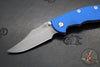 Hinderer XM-18 3.5"- NON FLIPPER- Bowie Edge- Working Finish Ti And Blue G-10- Working Finish S45VN Steel Blade