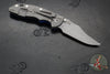 Hinderer XM-18 3.5"- NON FLIPPER- Bowie Edge- Working Finish Ti And Blue G-10- Working Finish S45VN Steel Blade