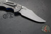 Hinderer XM-18 3.5"- NON FLIPPER- Bowie Edge- Working Finish Ti And Blue G-10- Working Finish S45VN Steel Blade