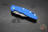 Hinderer XM-18 3.5"- NON FLIPPER- Bowie Edge- Working Finish Ti And Blue G-10- Working Finish S45VN Steel Blade