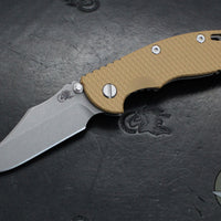 Hinderer XM-18 3.5"- NON FLIPPER- Bowie Edge- Working Finish Ti And Various G-10 Handles- Working Finish S45VN Steel Blade