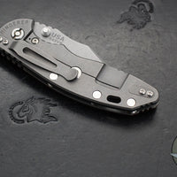 Hinderer XM-18 3.5"- NON FLIPPER- Bowie Edge- Working Finish Ti And Red G-10- Working Finish S45VN Steel Blade