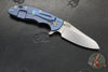 Hinderer XM-18 3.5"- Sheepsfoot- Stonewash Blue Titanium Handle- Various G-10- Stonewashed S45VN Steel Blade