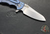 Hinderer XM-18 3.5"- Sheepsfoot- Stonewash Blue Titanium Handle- Various G-10- Stonewashed S45VN Steel Blade