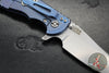 Hinderer XM-18 3.5"- Sheepsfoot- Stonewash Blue Titanium Handle- Various G-10- Stonewashed S45VN Steel Blade