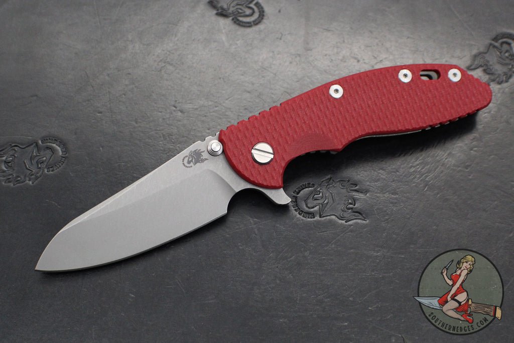 Hinderer XM-18 3.5"- Sheepsfoot- Working Finish Titanium Handle- Various G-10- Working Finish S45VN Steel Blade