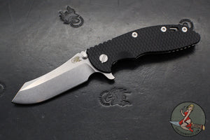 Hinderer XM-18 3.5"- Skinner Edge-Stonewash Finished Ti And Black G-10- Stonewash Finished Blade- S45VN