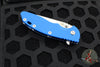 Hinderer XM-18 3.5"- Slicer Edge- Stonewash Blue Finished Titanium and Blue G-10- Stonewash Finished S45VN Blade