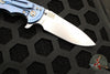 Hinderer XM-18 3.5"- Slicer Edge- Stonewash Blue Finished Titanium and Translucent Green G-10- Stonewash Finished S45VN Blade