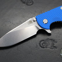 Hinderer XM-18 3.5"- Slicer Edge- Stonewash Finished Titanium and Blue G-10- Stonewash Finished S45VN Blade