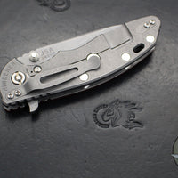 Hinderer XM-18 3.5"- Slicer Edge- Working Finish Titanium and Red G-10- Working Finish S45VN Blade