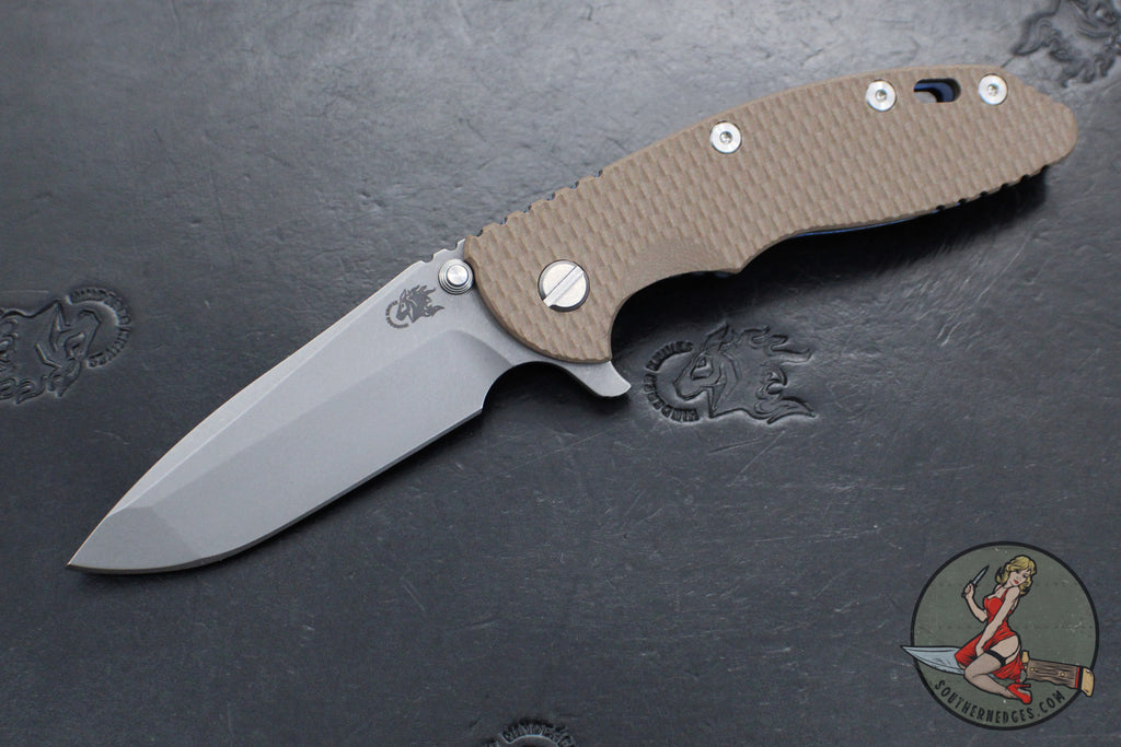 Hinderer XM-18 3.5" Spanto Edge- Battle Blue Ti And Various G-10 Handles- Working Finish S45VN Steel Blade