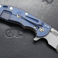 Hinderer XM-18 3.5" Spanto Edge- Battle Blue Ti And Various G-10 Handles- Working Finish S45VN Steel Blade