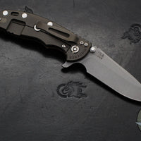 Hinderer XM-18 3.5"- Spearpoint- Battle Bronze Finished Titanium And FDE G-10 Handle- Working Finish S45VN Steel Blade