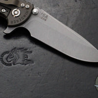 Hinderer XM-18 3.5"- Spearpoint- Battle Bronze Finished Titanium And FDE G-10 Handle- Working Finish S45VN Steel Blade