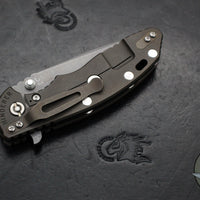 Hinderer XM-18 3.5"- Spearpoint- Battle Bronze Finished Titanium And FDE G-10 Handle- Working Finish S45VN Steel Blade