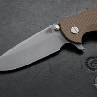 Hinderer XM-18 3.5"- Spearpoint-  Working Finish Ti and FDE G-10 Handle- Working Finish S45VN Blade