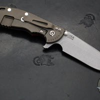 Hinderer XM-24 4.0"- Spanto Edge- Battle Bronze Ti And Red G-10 Handle- Working Finish S45VN Blade