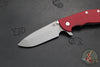 Hinderer XM-24 4.0"- Spanto Edge- Working Finish Ti And Red G-10 Handle- Working Finish S45VN Blade