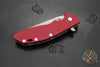 Hinderer XM-24 4.0"- Spanto Edge- Working Finish Ti And Red G-10 Handle- Working Finish S45VN Blade