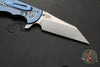 Hinderer XM-24 4.0"- Skinny Wharncliffe Edge- Stonewash Blue Finished Titanium And Various G-10 Handles- Stonewash S45VN Blade