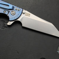 Hinderer XM-24 4.0"- Skinny Wharncliffe Edge- Stonewash Blue Finished Titanium And Various G-10 Handles- Stonewash S45VN Blade