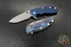 Hinderer XM-18 3.25"- Spearpoint- Battle Blue Titanium and Various G-10 Handle Scales- Working Finish S45VN Steel Blade