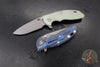 Hinderer XM-18 3.25"- Spearpoint- Battle Blue Titanium and Various G-10 Handle Scales- Working Finish S45VN Steel Blade