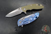 Hinderer XM-18 3.25"- Spearpoint- Stonewash Blue Finished Titanium and Various G-10 Handle Scales- Stonewash Finished S45VN Steel Blade
