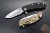 Hinderer XM-18 3.25"- Spearpoint- Stonewash Bronze Finished Titanium and Various G-10 Handle Scales- Stonewash Finished S45VN Steel Blade