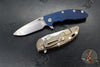 Hinderer XM-18 3.25"- Spearpoint- Stonewash Bronze Finished Titanium and Various G-10 Handle Scales- Stonewash Finished S45VN Steel Blade